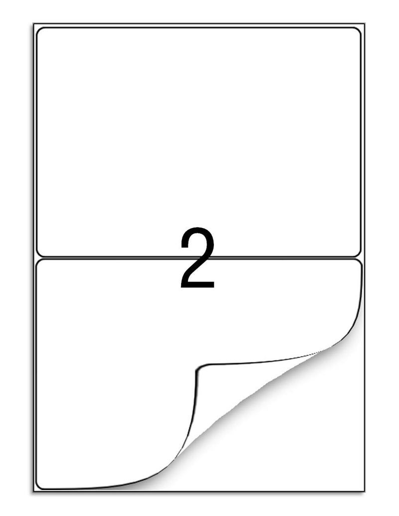 BESTEASY 200 Round Corner Half Sheet Self Adhesive Shipping Labels for Laser and Ink Jet Printers, White Blank (100 Sheets, 200 Labels) - Image 3